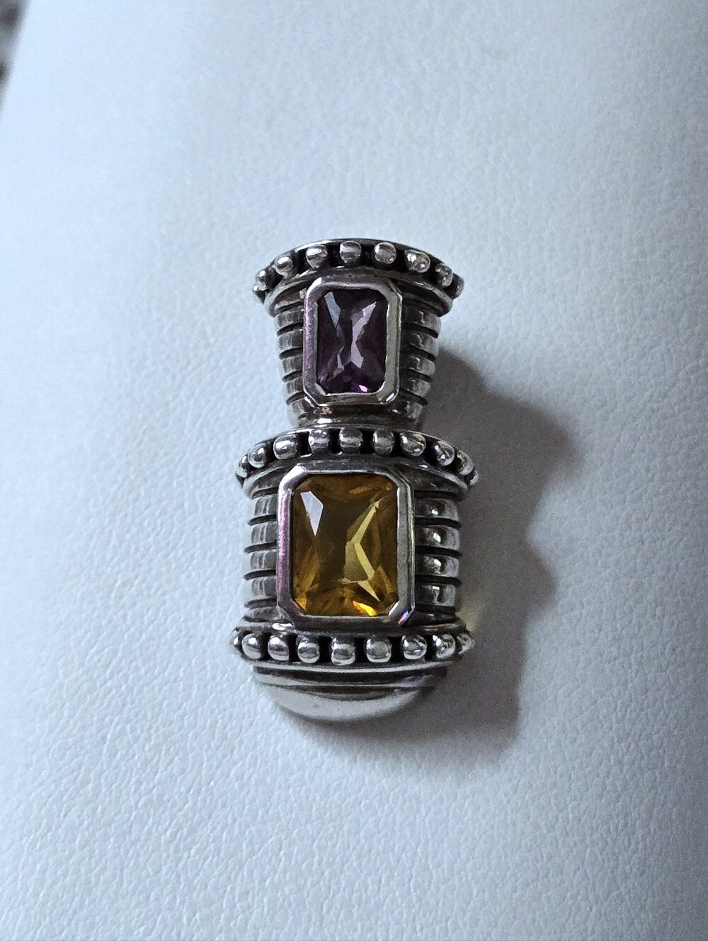 Ross Simons Sterling Silver Amethyst Citrine Pendant For Necklace